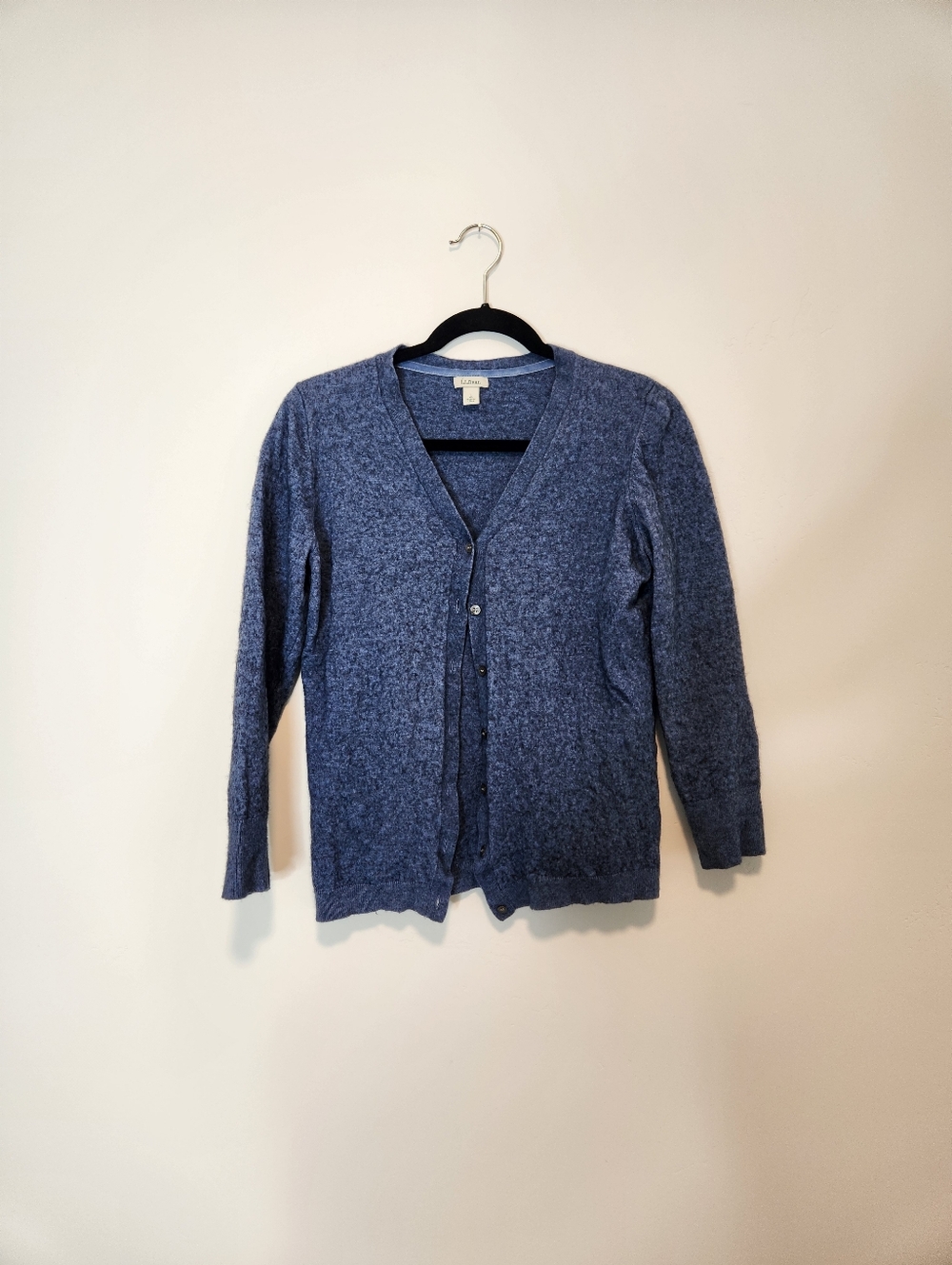 L.L. Bean Wool & Cashmere Blend Cardigan Sweater Size Large